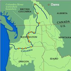 Columbia River Map